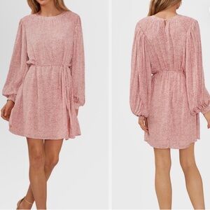 Vince Camuto Pink Long Sleeve Dress